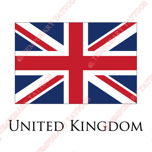United Kingdom flag Customize Temporary Tattoos Stickers NO.2011